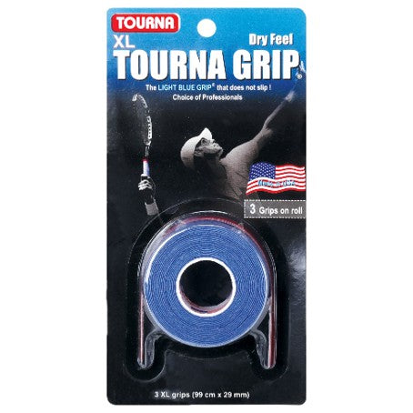 Tourna Grip XL Blauw Original Dry Feel – 3 Pack