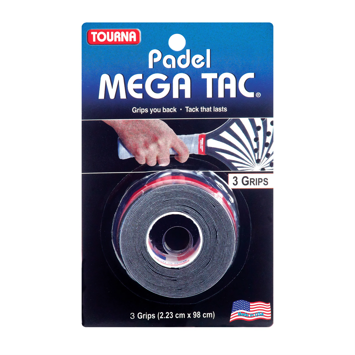 Tourna Padel Mega Tac Zwart – 3 Pack