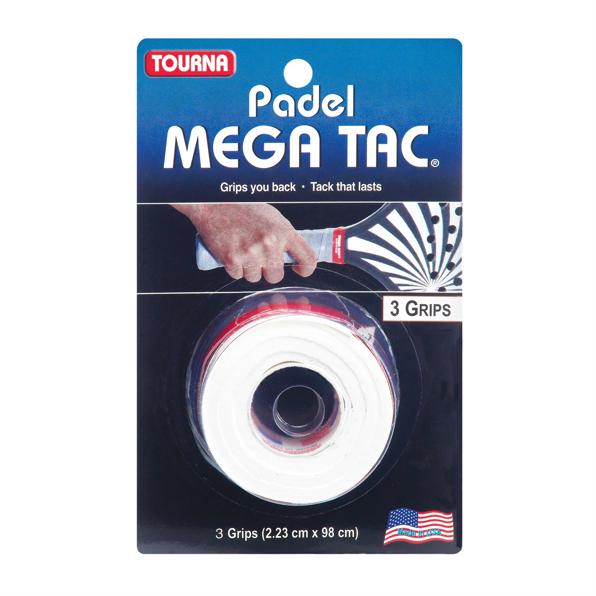Tourna Padel Mega Tac Wit – 3 Pack