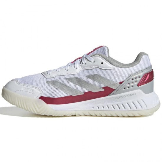 Adidas Courtquick Padel Schoen White Silver Pink