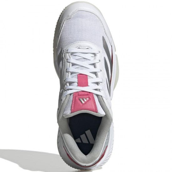 Adidas Courtquick Padel Schoen White Silver Pink