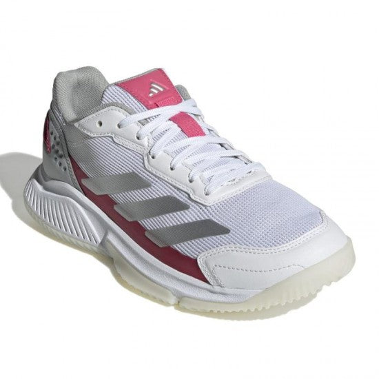 Adidas Courtquick Padel Schoen White Silver Pink