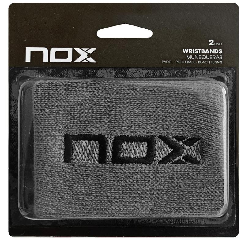 Nox Polsband Grijs / Zwart | 2 Stuks