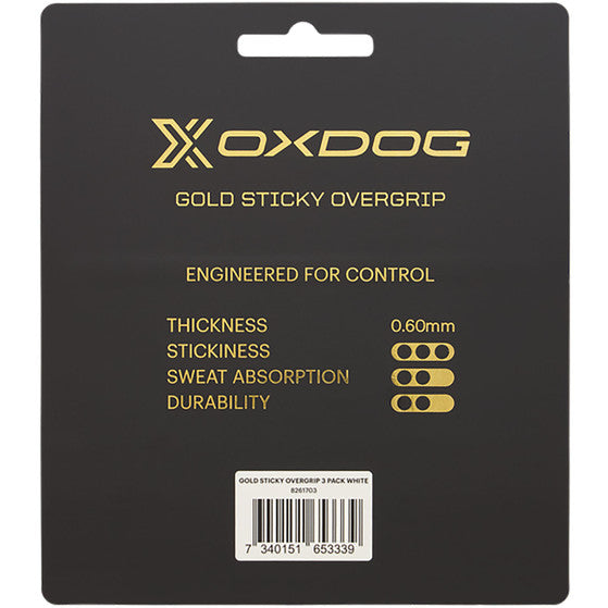Oxdog Gold Sticky Overgrip – 3 Pack